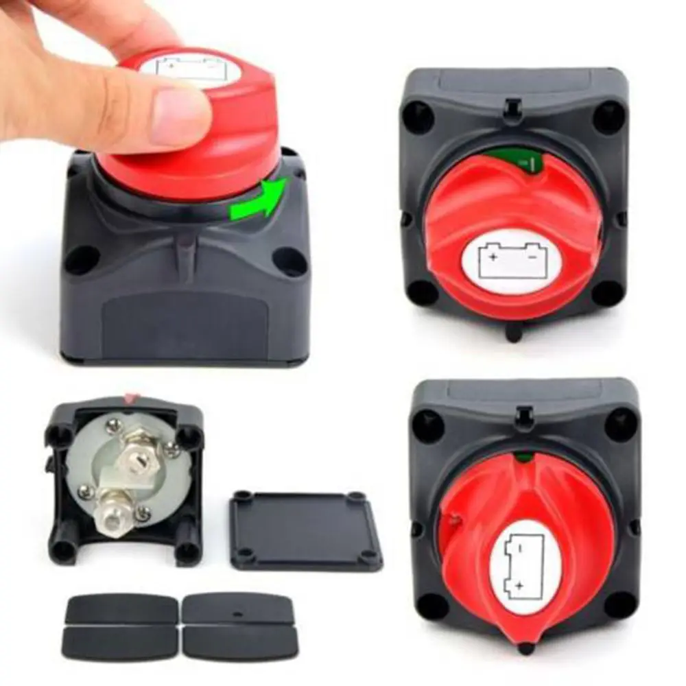 

Disconnector Truck for Auto RV Battery Selector Safe Cut Off Car Battery Rotary Disconnect Switch 12V-60V 100A-300A