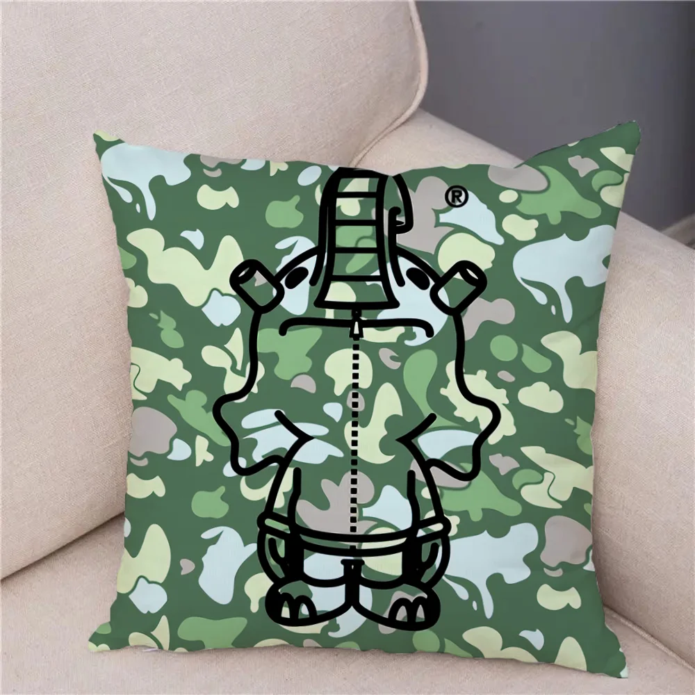 Декоративная Наволочка BAPE 40x40 См Клетчатый Принт Полиэстер/хлопок Домашний Декор