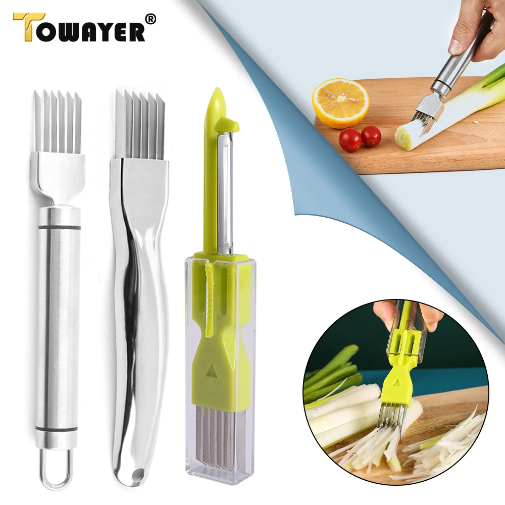 

Stainless Steel Onion Cutter Graters Multifunction Onion Garlic Tomato Knife Vegetable Shredders Slicer Kitchen Cooking Gadgets