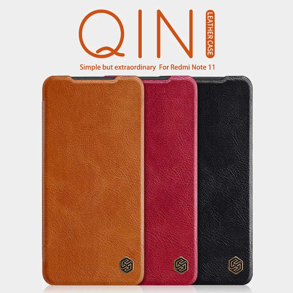 For Xiaomi Redmi Note 11 /11S Global Version Flip Case NILLKIN Qin Leather Wallet Bag For Redmi Note 11 Pro+ Plus 11T 5G Cover