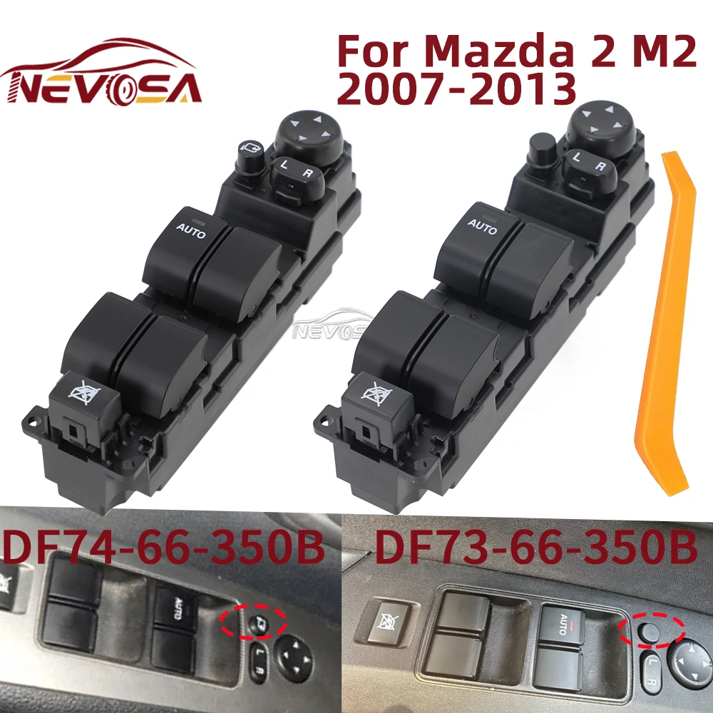 Фото Левый водитель для Mazda 2 M2 2007 2008 2009 2010 2011 2012 2013 2014 2015 Переключатель стеклоподъемника с приводом DF73-66-350B DF74-66-350B №1