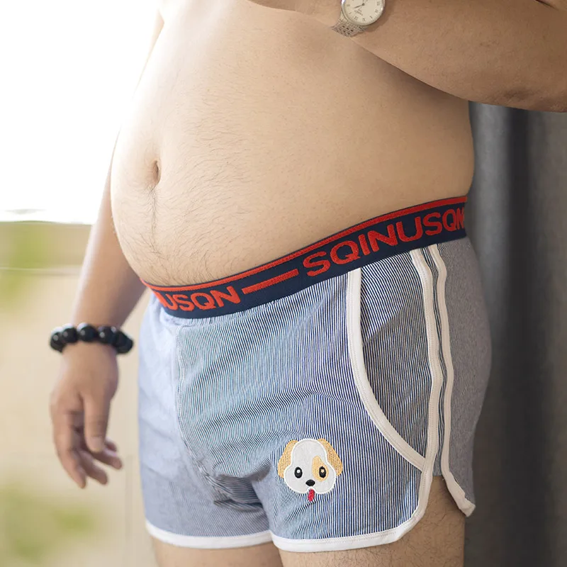 Men's Boxers Cotton briefs sexy lingerie Chubby Bear large size plus size shorts Cotton Soft Underwear Print Underpants