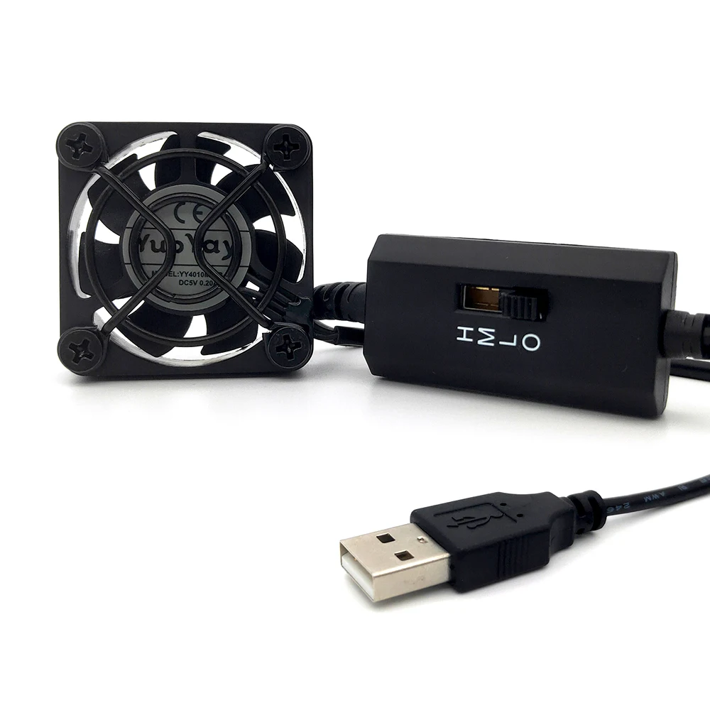 Portable USB Cooling Fan With Speed Controller 4cm Router Fan DIY PC Cooler TV Box DC 5V Mini USB Fan Cooler With Protective Net