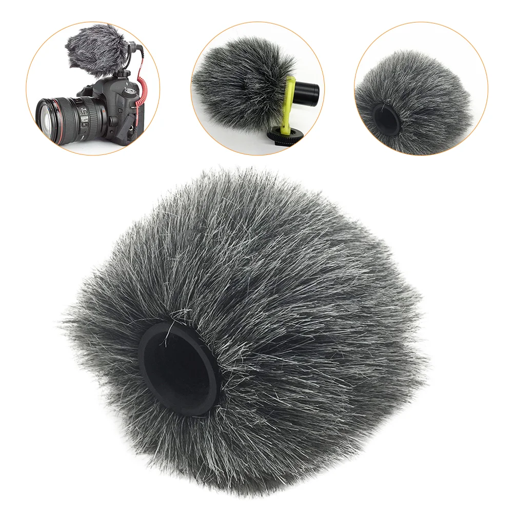 

Mic Microphone Cover Furry Windscreen Wind Lavalier Outdoor Accessories Filter Windshield Replacement Shield Fur Deadcat Foam