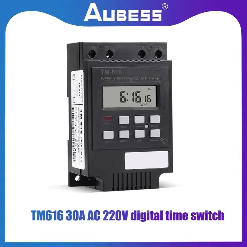 

Программируемый электронный таймер Aubess TM616, 30 А, 220 В