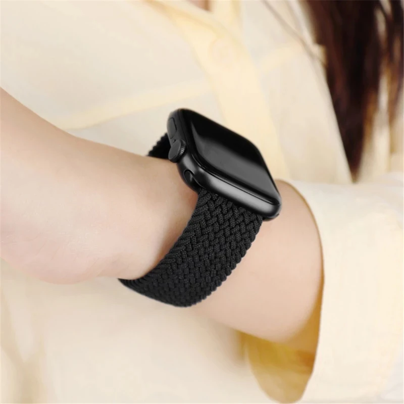 Strap For Apple watch band 45mm 44mm 42mm 49mm 38mm 40mm 41mm Braided solo loop bracelet correa iwatch series 7 8 3 5 SE 6 Ultra