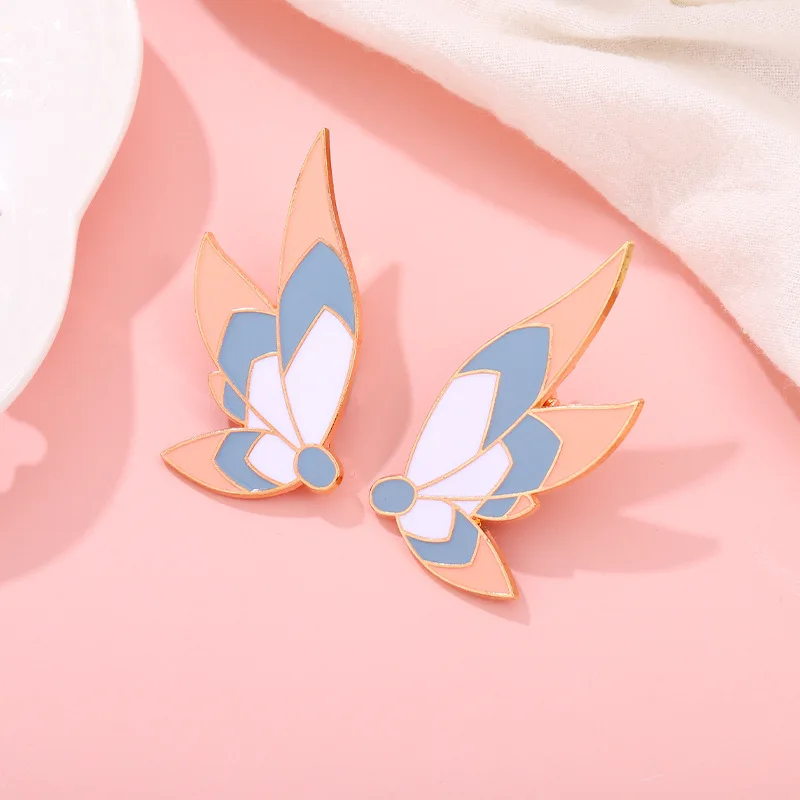 

Fashion Simple Wings Hairpin Hair Accessories For Women Student Bags Badge Brooch Hair Clip Headdress Metal Jewelry Wholesale