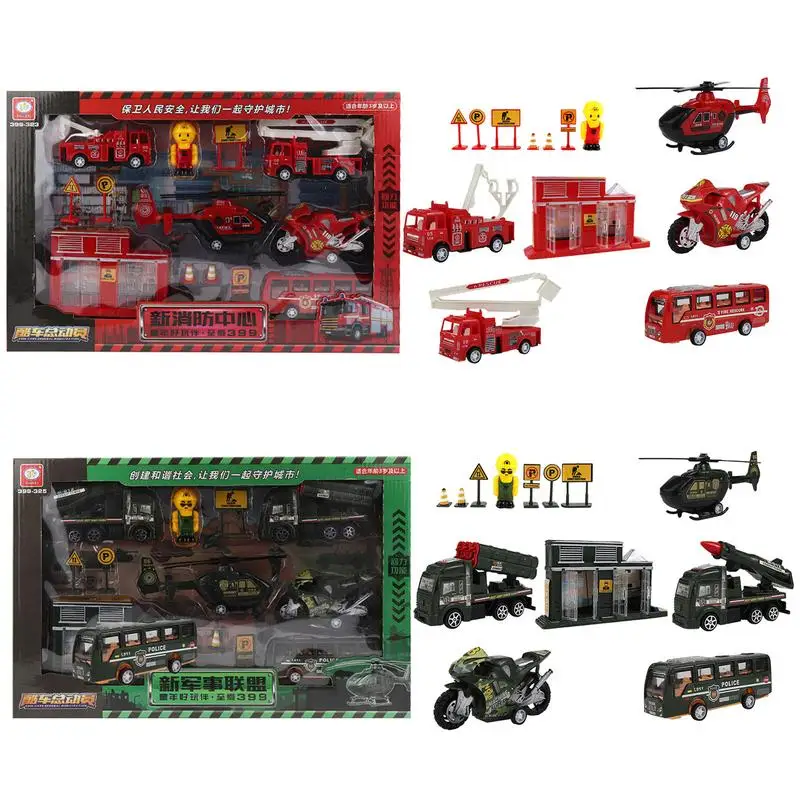 

Friction Cars For Boys 13pcs Push And Go Car Toys Firetruck Vehicle Toys To Learn Truck Knowledge And Cultivate Interest Ideal