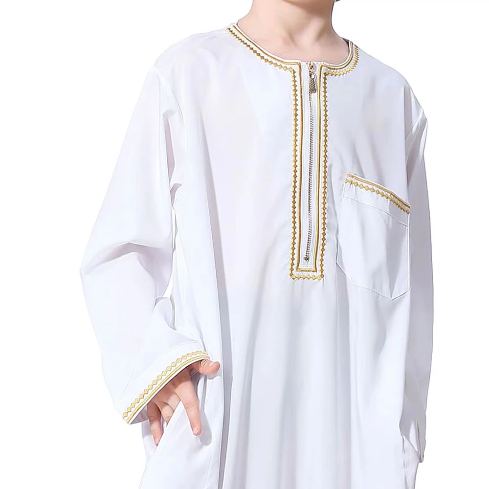 Abaya Dubai Long Robe Boys Jilbab Khimar Turkey Ramadan Muslim Clothes Kaftan Moroccan Islam Hijab Abayas Arab Islamic Clothing
