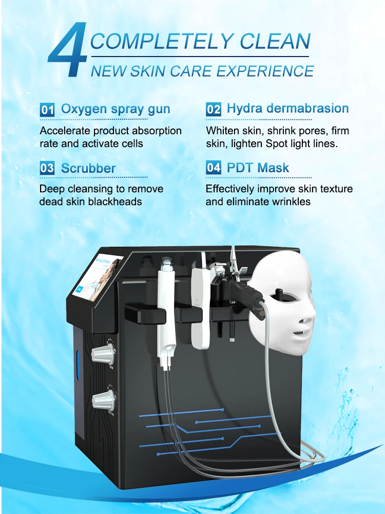 

2023 H2-O2 Hydro Dermabrasion 4 In 1 Hydrodermabrasion Machine Skin Care Microdermabrasion Machine Hydrodermabrasion Machine CE