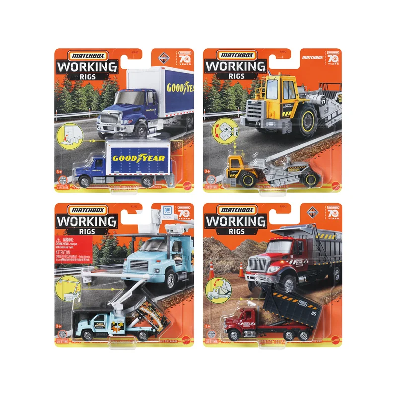 

2023 Matchbox Working Rigs 1:64 7500 DUMP GMC C8500 MBX ROAD SCRAPER INTERNATIONAL BOX TRUCK diecast metal car model N3242