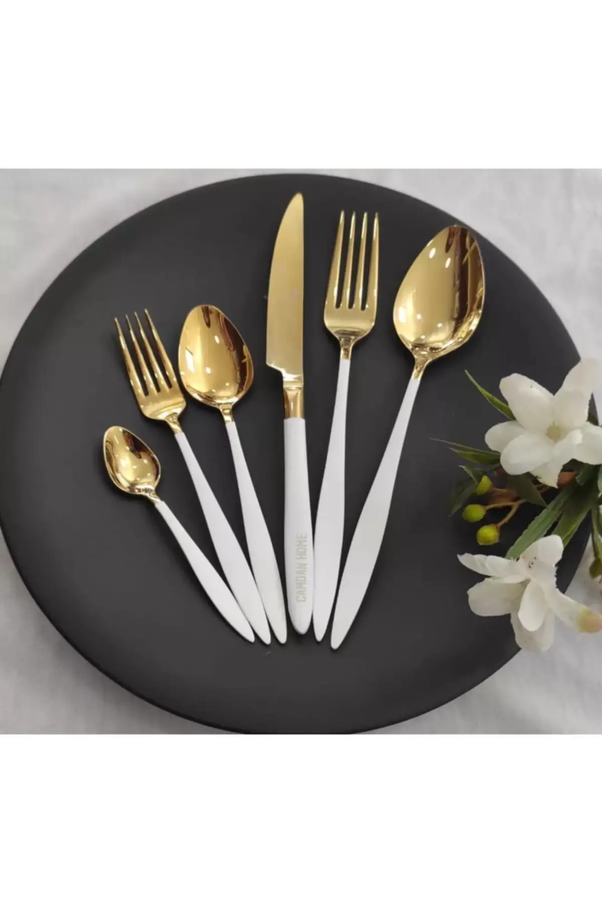 

Набор ножей и ложек из белого золота, Кармен, 36 шт.