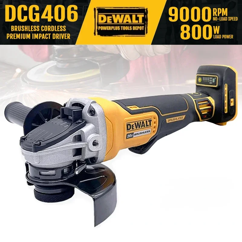 Фото Бесщеточная угловая шлифмашина Dewalt DCG406 125 мм, 9000 об/мин, аккумуляторная отрезная машина, ударная полировальная машина для аккумуляторов Dewalt 20В №1