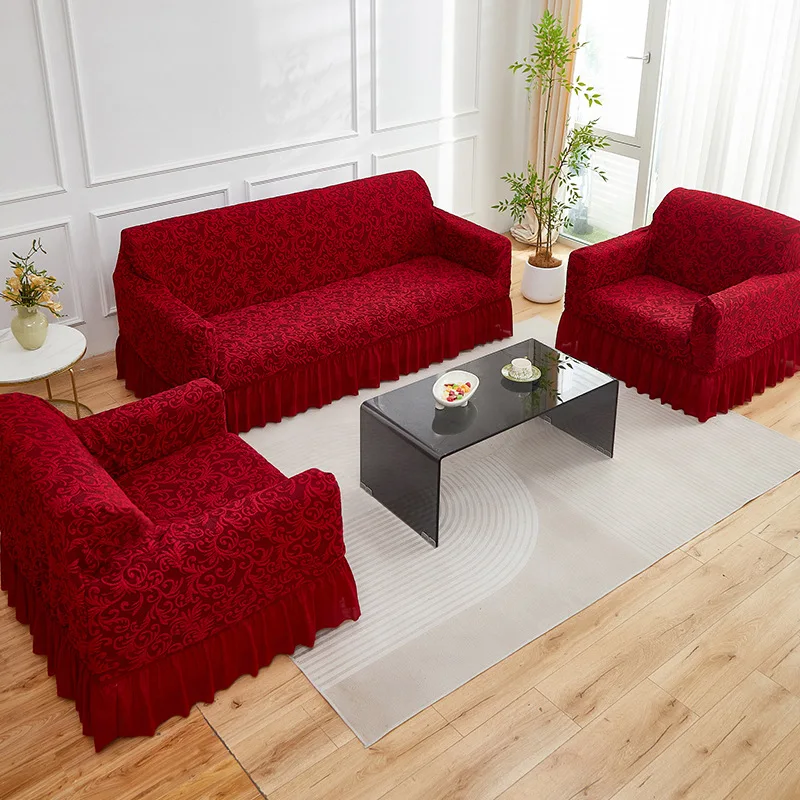 

Черный эластичный чехол для дивана из полиэстера