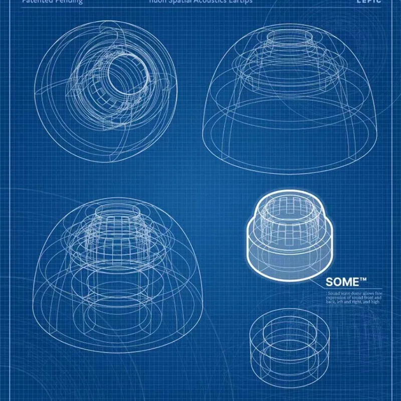 Фото Силиконовые чехлы для наушников LEPIC Nuon Spatial Acoustic, улучшающие музыкальный звучание и усиляющие аксессуары для TWS-наушников Nuodai. №4