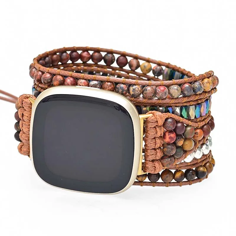 Natural Gemstone Bracelet Strap For Fitbit Versa 1/Versa 2/Versa 3 Band Watchband For Fitbit Sense 2/Versa Lite Strap Wristband