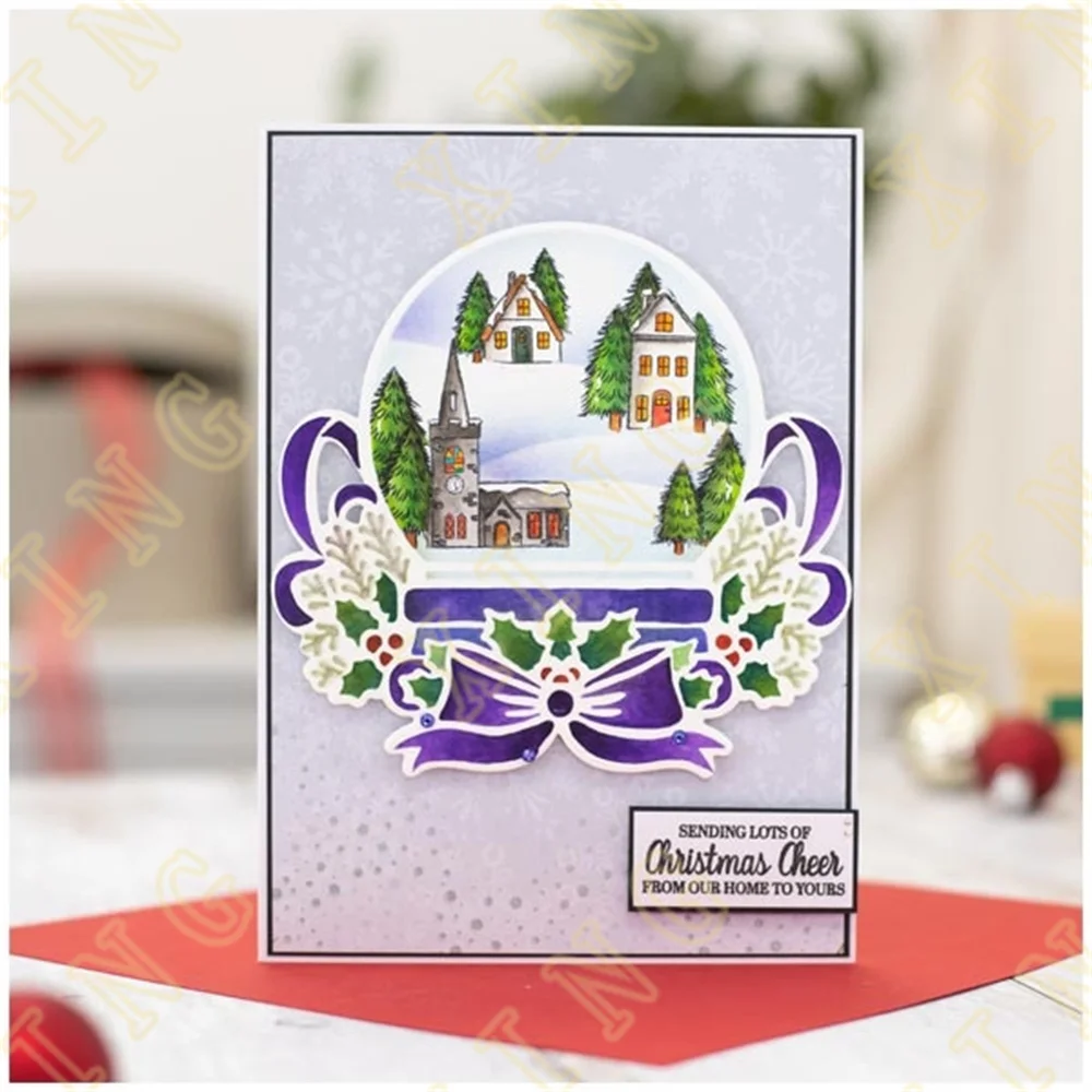 Рождественский трафарет для резки металла украшение скрапбукинга дневника