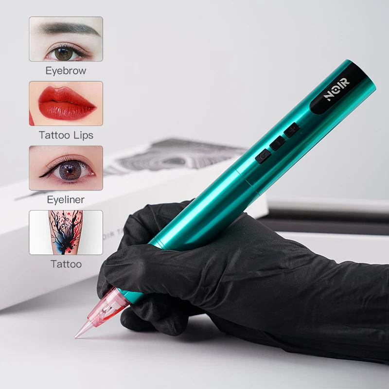 NOIR Wireless Battery Permanent Makeup Machine 2.1MM Stroke LED Display Tattoo Pen Microblading Eyebrow Lip Tattoo Supplies