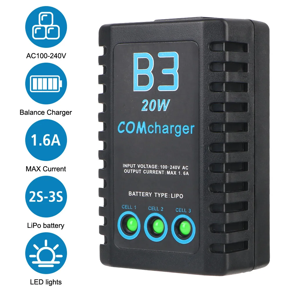 Зарядное устройство 2S-3S RC 7 4-11 1 В переменного тока 20 Вт