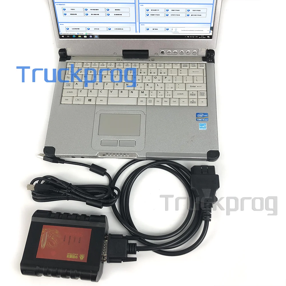 Фото Ноутбук CF C2 для Sinotruk EOL OBD HOWO для SHACMAN для WeiChai диагностический комплект сверхмощный сканер грузовиков инструмент двигатель Common Rail №1