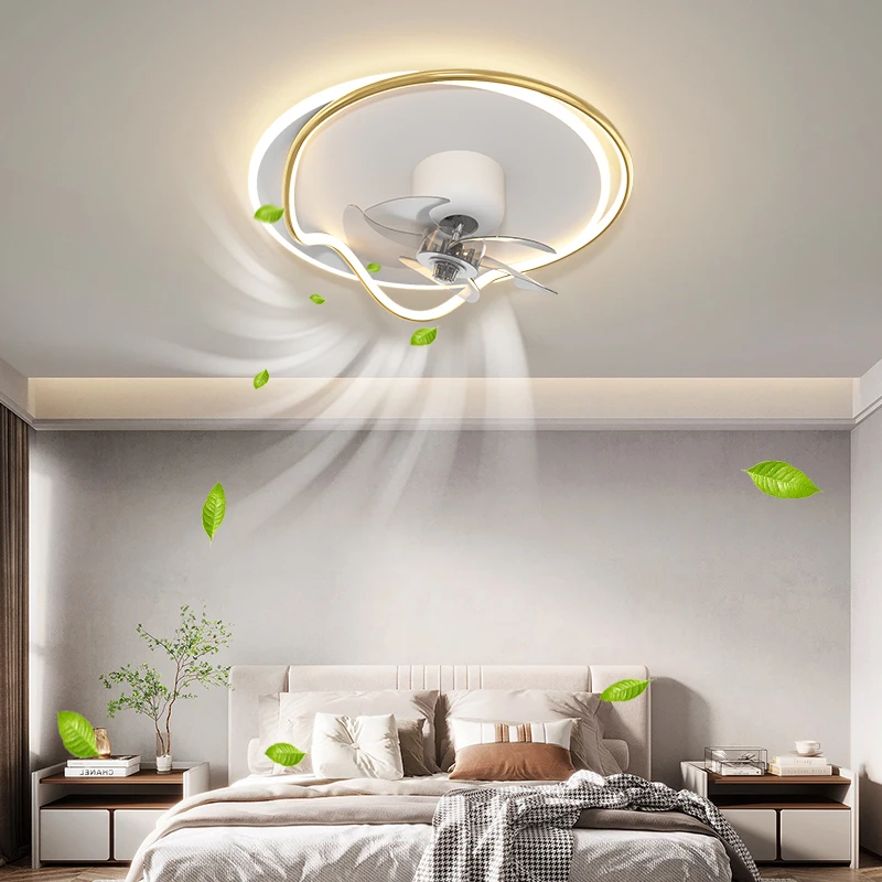 

Modern LED Ceiling Fans Lights Children Room baby Bedroom Acrylic Modern LED Ceiling Fans Lamp for Dining Room Livingroom Light