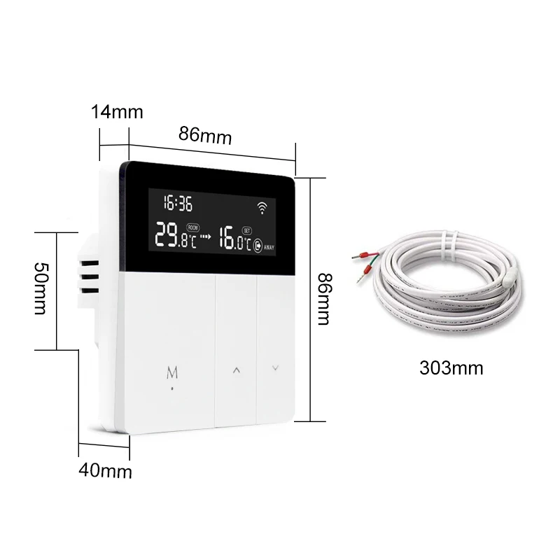 Tuya WiFi Smart Thermostat Electric Floor Heating Water/Gas Boiler Temperature Remote Controller Weekly Programmable |