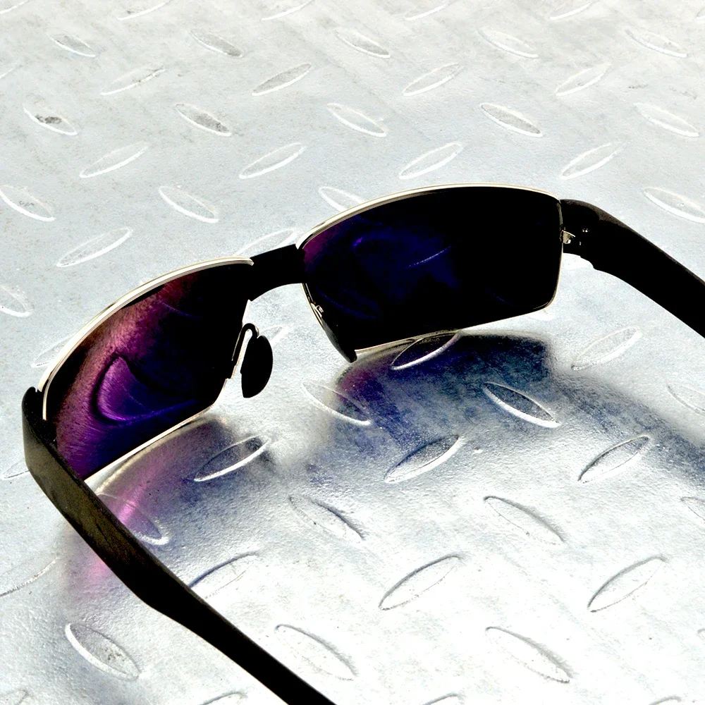 Спортивные удобные прямоугольные черные модные поляризационные солнцезащитные