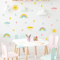 rainbow star cloud wall sticker living room background wall room decoration wall sticker self adhesive wholesale wall sticker