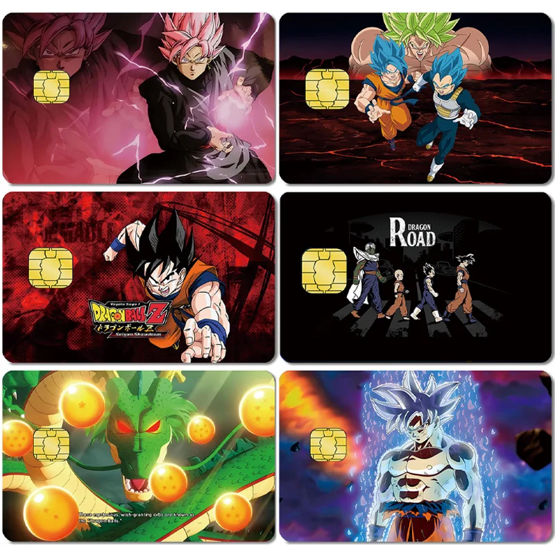

Classical Anime Dragon Ball Z Goku Vegeta Bank Credit Cards Bus Pass Stickers Waterproof Stickers Small Chip Collection Toy Gift