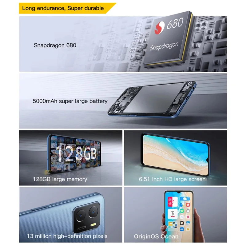 Original New Official VIVO IQOO U5X 4G Cell Phone 6.51 Inch Snapdragon 680 5000mAh enlarge