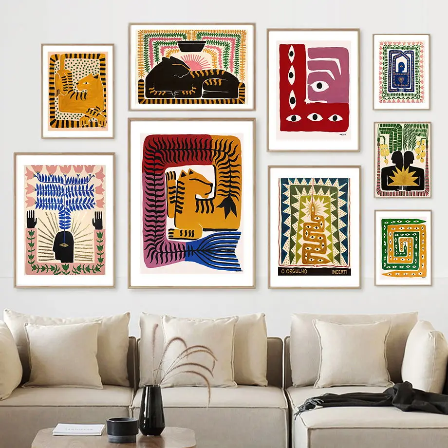 Абстрактный постер в стиле Древнего Египта