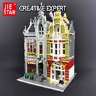 JIESTAR креативный эксперт уличный вид музей оружия 89125 кубики Moc модульный дом строительные блоки модель игрушки сад центр
