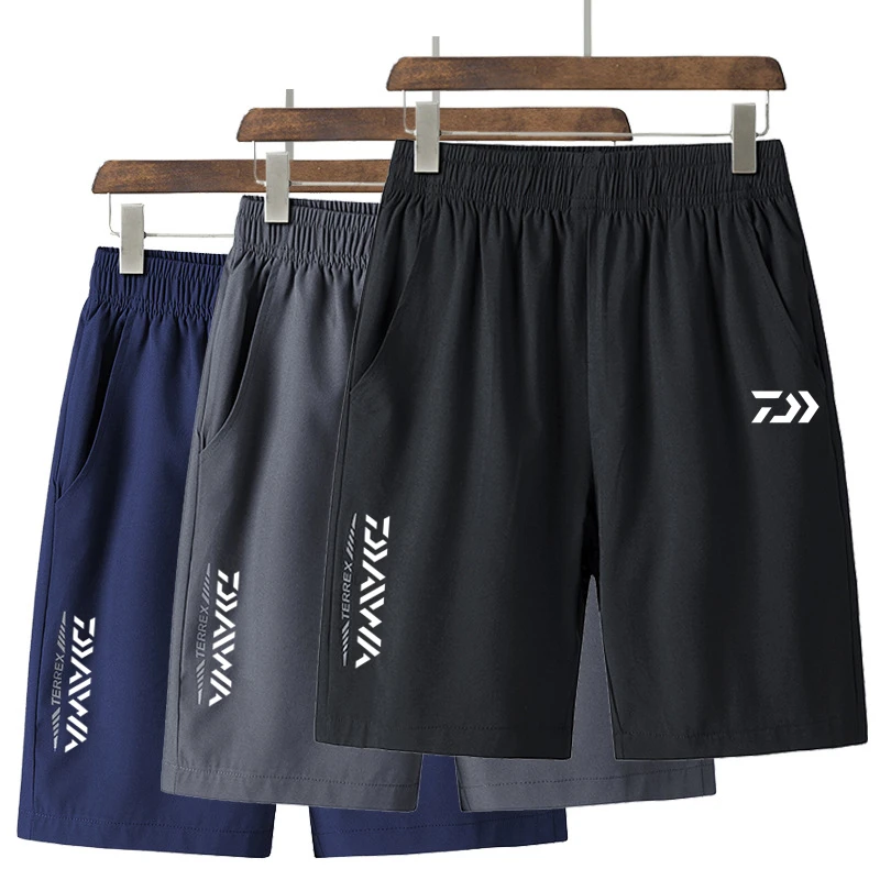 

Daiwa Breathable Fishing Shorts Sport for Men Multi-pocket Quick Dry Fishing Clothes Long Shorts Fishing Elasticity Pants Summer