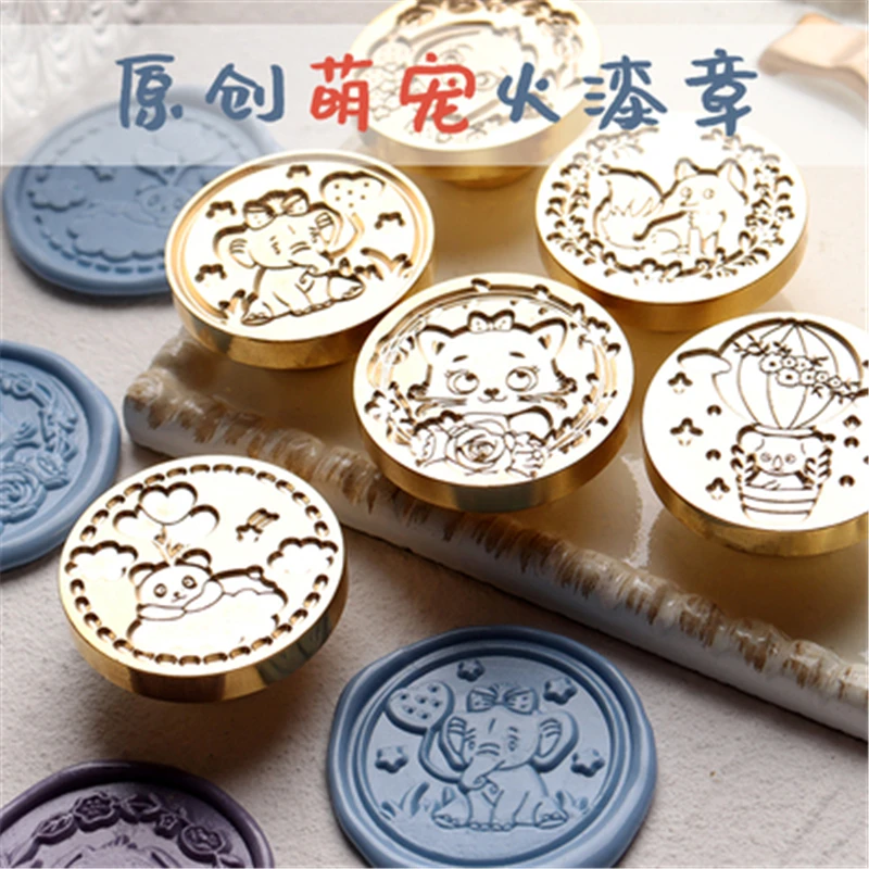 

Elephant Panda Wax Seal Stamp DIY Cute Koala Dog Fox Bear Sealing Stamps Seals Postage Wedding Envelope Craft Hobby Card Making