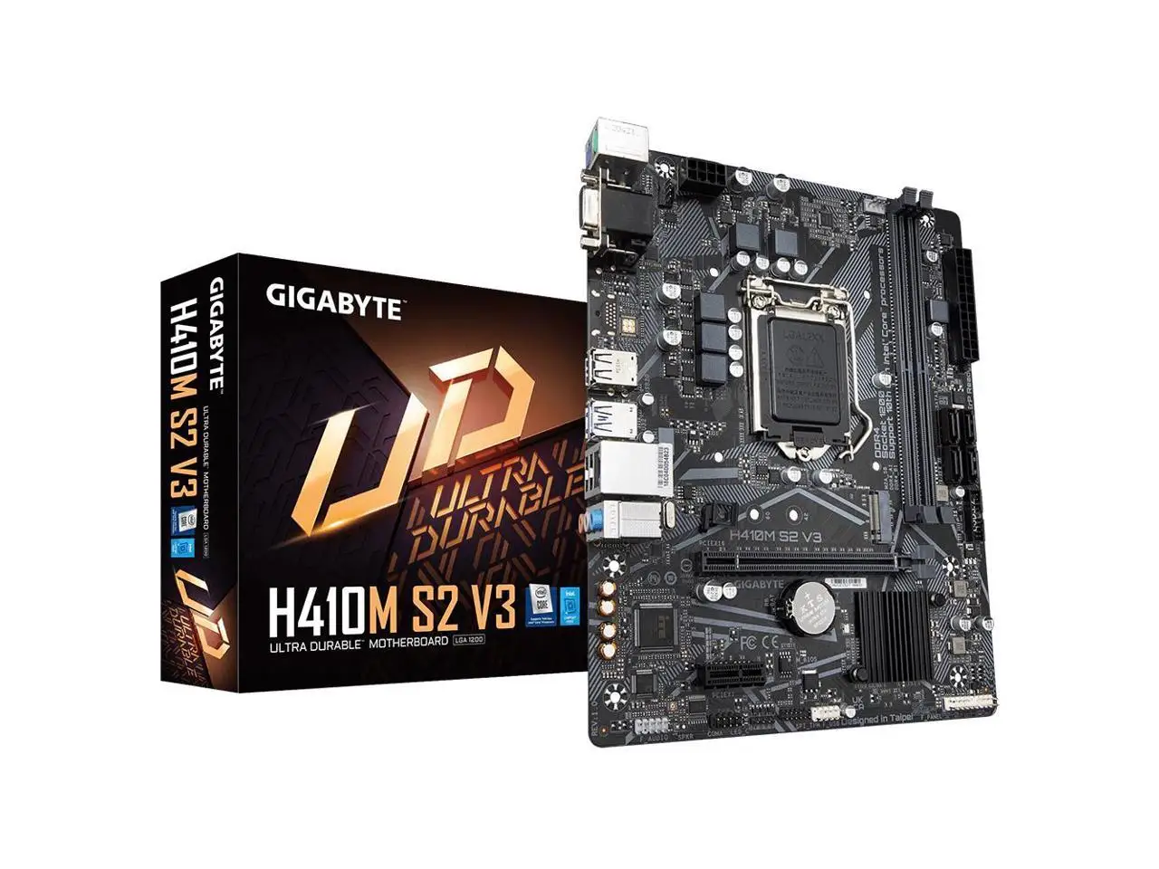 

GIGABYTE H410M S2 V3 Ultra Durable Motherboard with GIGABYTE Gaming GbE LAN, Anti-Sulfur Resistor, Smart Fan5, LGA 1200 Support