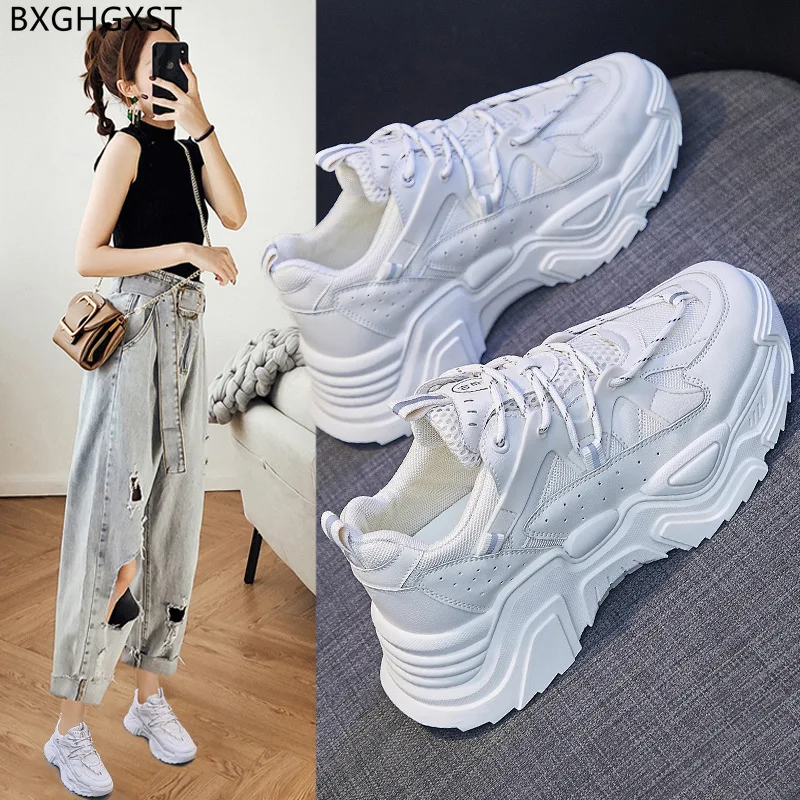 

Platform Sports Shoes Woman Trainers Women Ladies Shoes Platform Sneakers Vulcanize Shoes Ladies Sneakers Chunky Sneakers Tênis