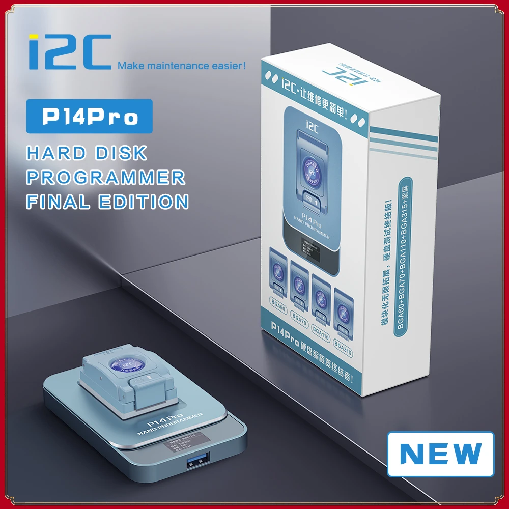 

I2c P14Pro NAND BGA70 BGA110 NAND Programmer for IPhone 6-13 Pro MAX Hard Disk Data Read/Write Modify Backup Unbind WIFI Tool
