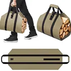 Холщовая Сумка-тоут для камина, сумка-тоут для дома и улицы из ткани Оксфорд 600D, прочная сумка-тоут для камина, дровяной плиты