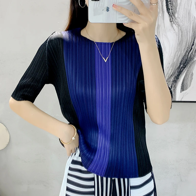 Женская футболка Sanzhai Новинка лета 2024 Приталенный топ в гонконгском стиле с