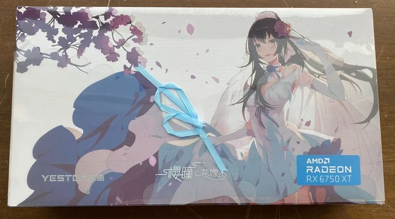 

Видеокарта RX 6750XT 12G с памятной тематикой Sakura Hitomi