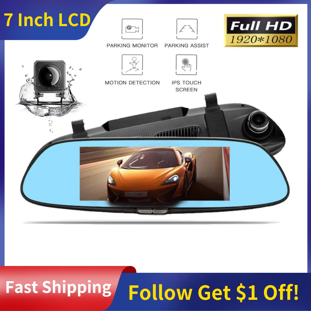 

24H Dash Cam Black Box FHD 1080P DVR Car Camera Rear View Mirror Video Recorder Dashcam for Car Loop Recording Car Electronics
