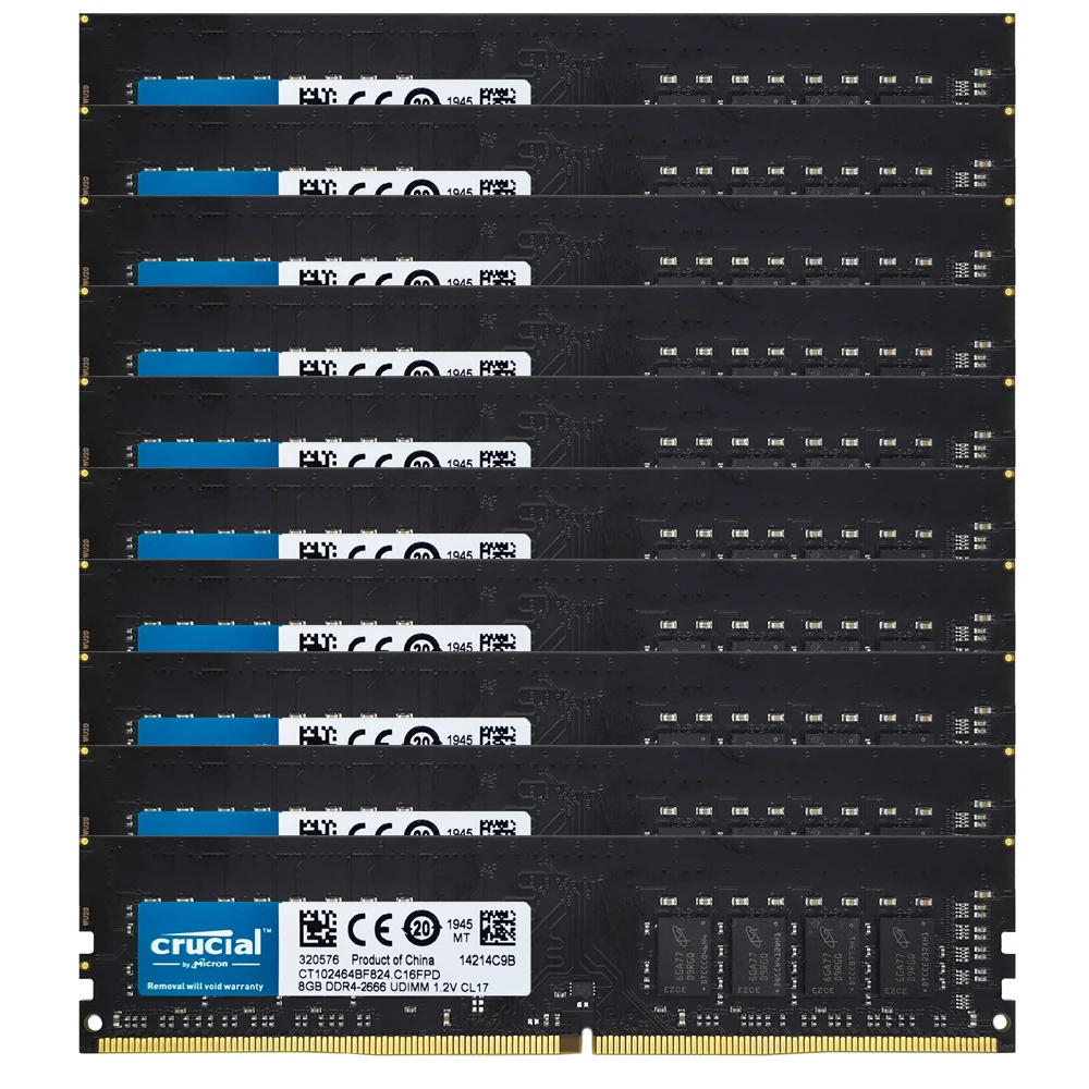 

10PCS DDR4 8GB RAM Desktop Memory 8GB PC4-21300 ddr4 ram DIMM 2666MHz RAM 1.2V 288PIN NON ECC DDR4 ram Desktops ram DDR4