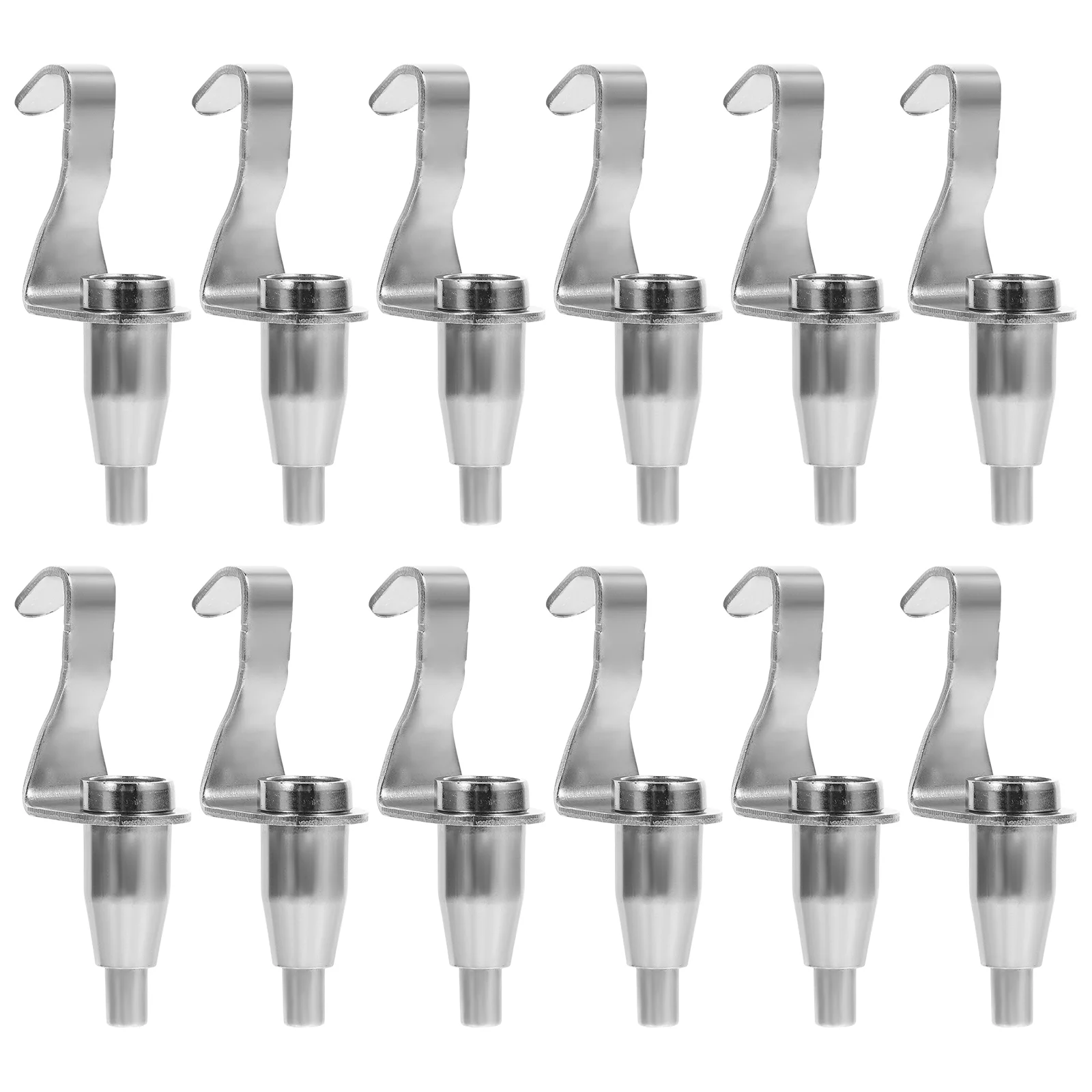 

12Pcs Adjustable Metal Gallery Display Metal Hangers Picture Rail Hooks Hanger System Accessories for Wire Rope