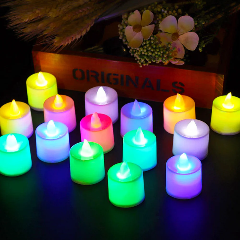 

New Year Candles LED Light Battery Powered Reusable Night Lamp for Wedding Birthday Party Anniversary Christmas confession Decor