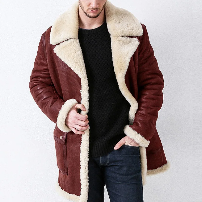 

Mens Coat New Autumn Winter Thickened Imitation Fur Long Jacket Abrigos Para Hombre Invierno 2022 Male Outerwear