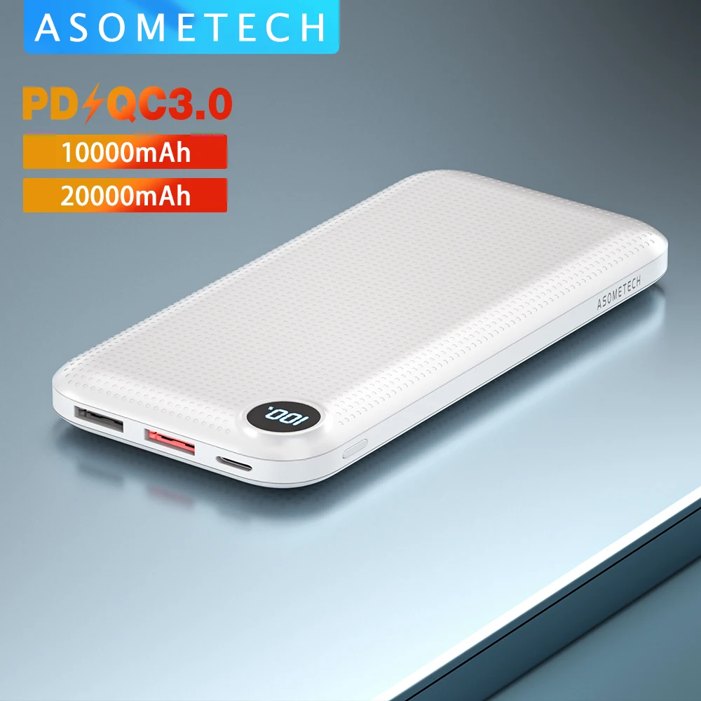 Power Bank 20000mAh Портативное зарядное устройство Poverbank USB Type C PD Быстрая зарядка Powerbank