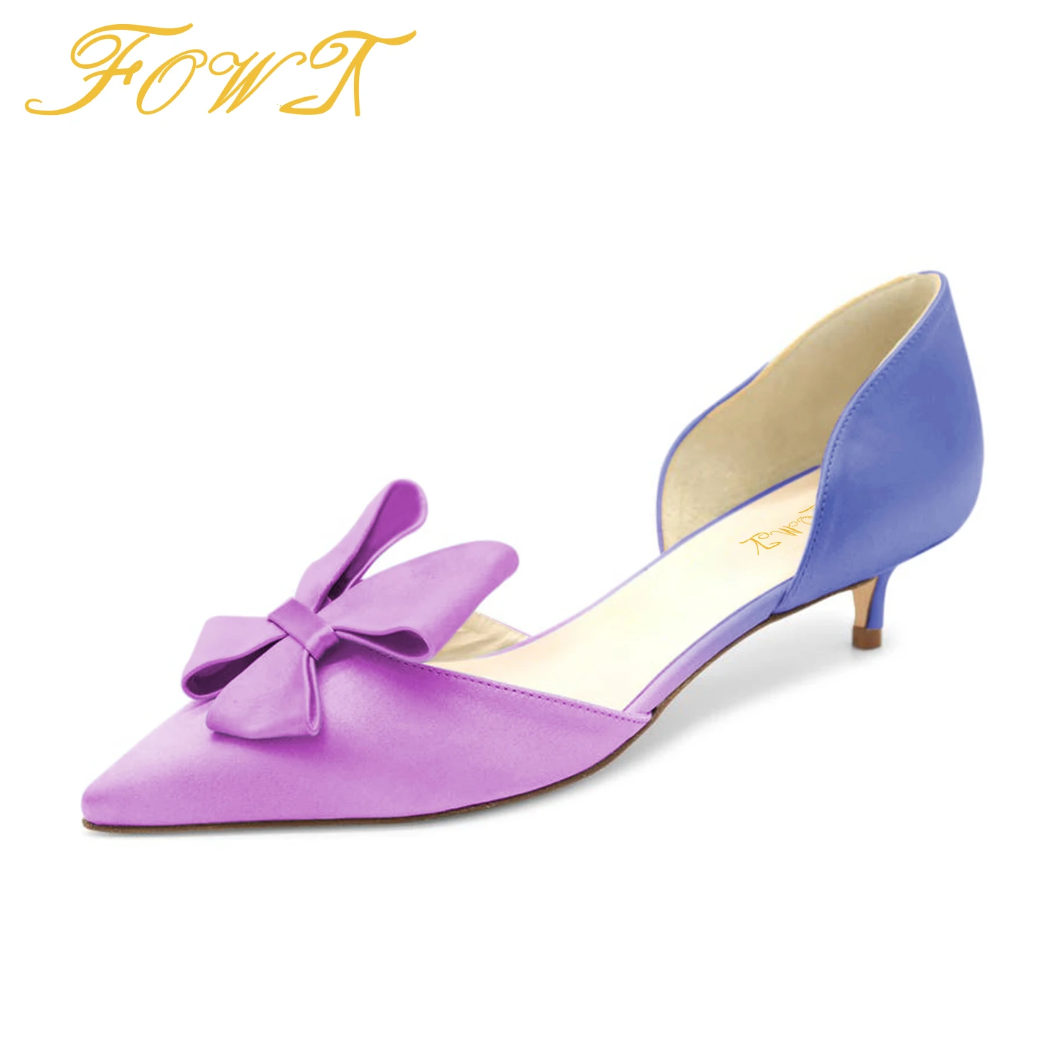 

Туфли-лодочки женские с бантом-бабочкой, на низком каблуке