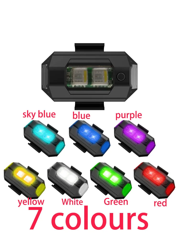 

Светодиодный индикатор поворота для мотоцикла, сигнальная ламсветильник для предотвращения столкновений, мини-сигнал для дрона со стробос...