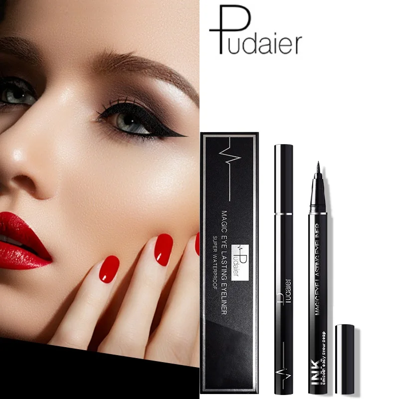 

Подводка для глаз, косметика, водостойкая быстросохнущая жидкая подводка для глаз, устойчивая к поту, стойкая Черная Подводка для глаз, карандаш для макияжа