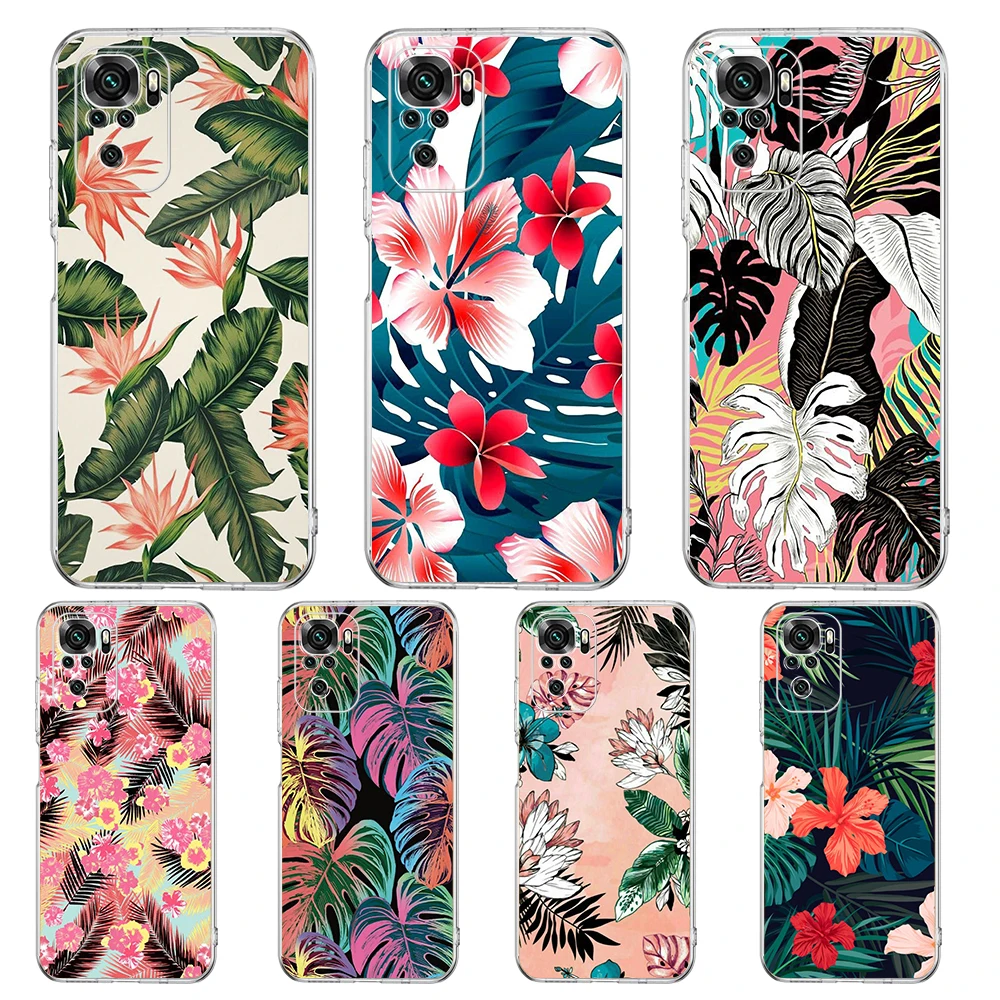 

Summer Tropical Green Plants Leaf Phone Case for Xiaomi Redmi K40 Gaming 8 8A 9 9T 9A 9C 10 Note 8 8T 9 9S 10 11 Pro Soft Shell